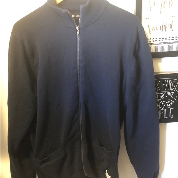 Five Four Other - Men’s blue zippered cardigan